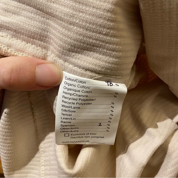 Vanilla Corduroy High Waisted Straight Leg with slight Barrel Leg Pants, Canada - Picture 8 of 13